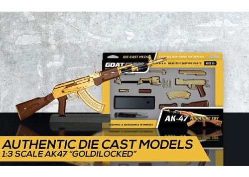 AK47 Gold Miniatuur - GoatGuns