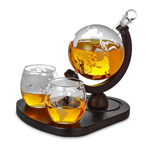 Deluxe Globe decanter set - 850 ml