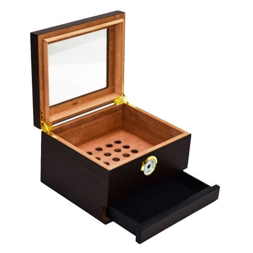 Humidor dark cherry met enkele lade