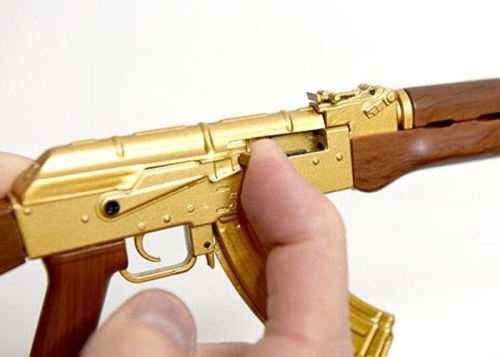 AK47 Gold Miniatuur - GoatGuns