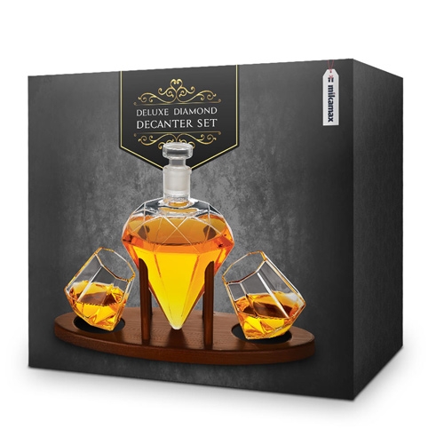 Deluxe Diamond decanter set - 850 ml