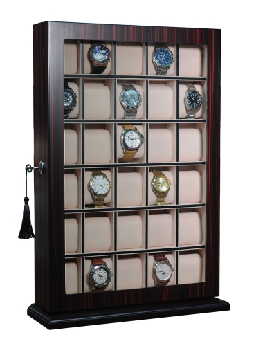 Horlogevitrine Ebony XL - 30 Horloges