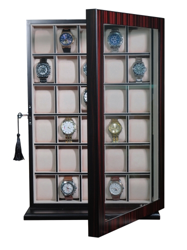 Horlogevitrine Ebony XL - 30 Horloges