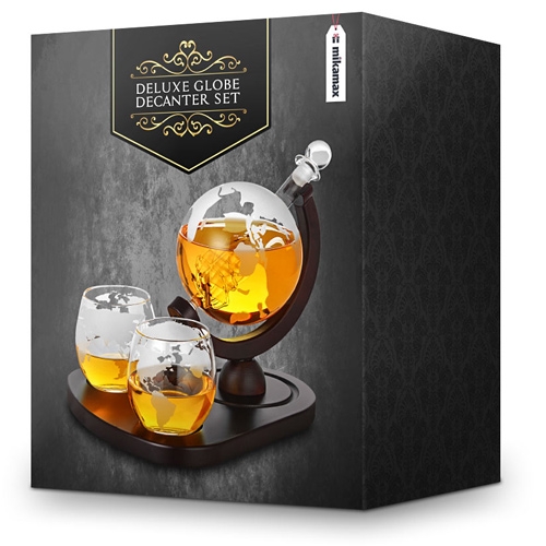 Deluxe Globe decanter set - 850 ml